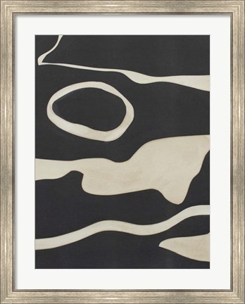 Framed Tides in Sepia II Print