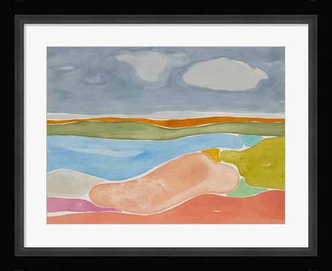 Framed Luminous Coastline II Print