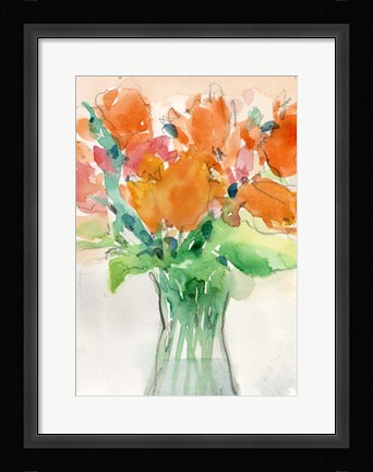 Framed Cheerful Bouquet I Print