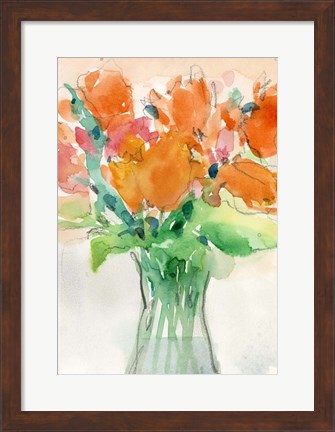 Framed Cheerful Bouquet I Print