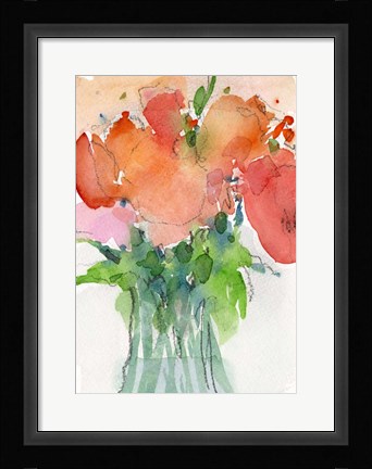 Framed Cheerful Bouquet II Print