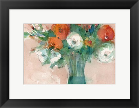 Framed Abundant Bouquet I Print