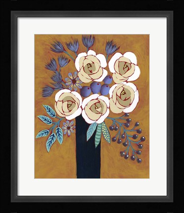 Framed Neutral Blume II Print