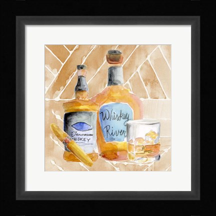 Framed Man Cave I Print