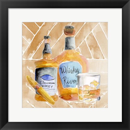 Framed Man Cave I Print