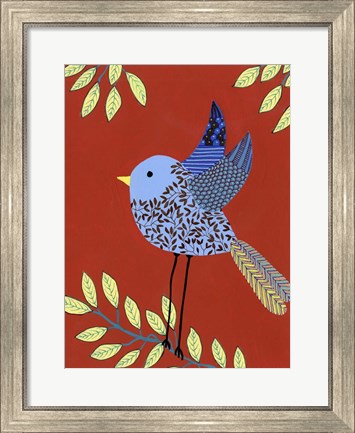 Framed Patterned Feathers III Print