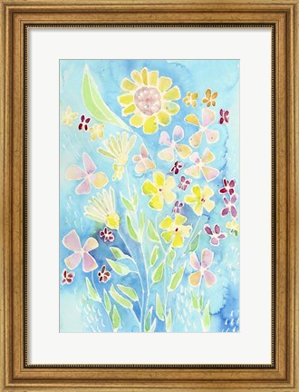 Framed Snappy Floral I Print