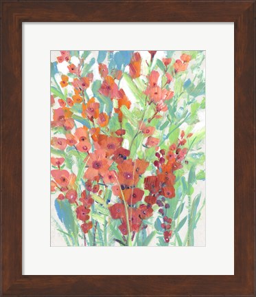 Framed Tropical Summer Blooms I Print