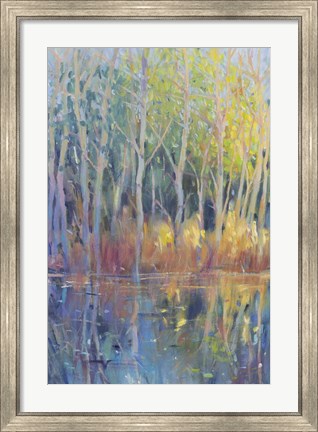 Framed Reflected Trees II Print