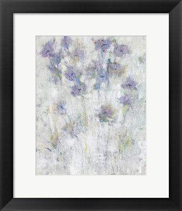 Framed Lavender Floral Fresco I Print