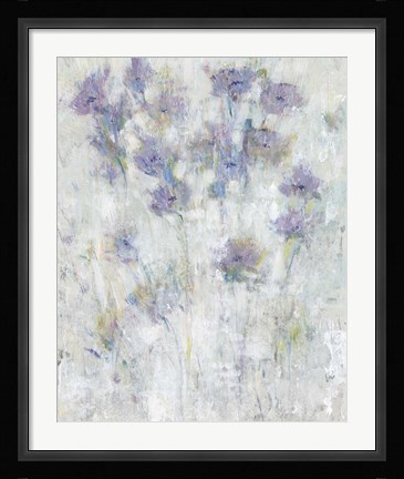 Framed Lavender Floral Fresco I Print