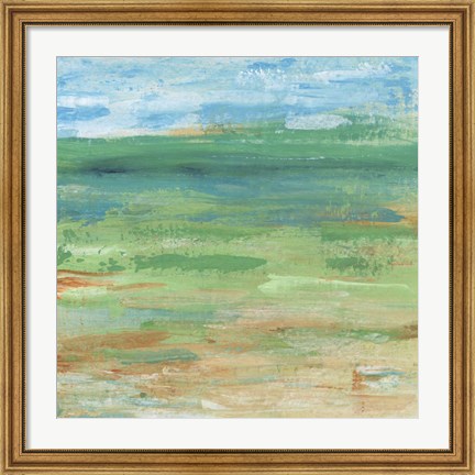 Framed Spring Green Pasture I Print
