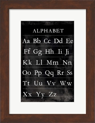 Framed Alphabet Chart Print