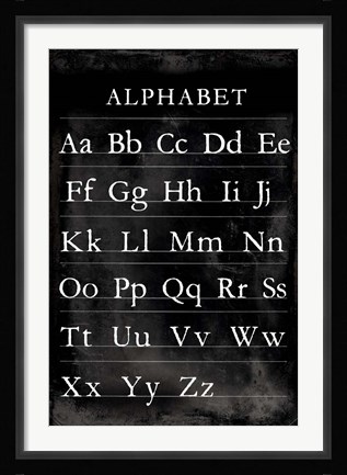 Framed Alphabet Chart Print