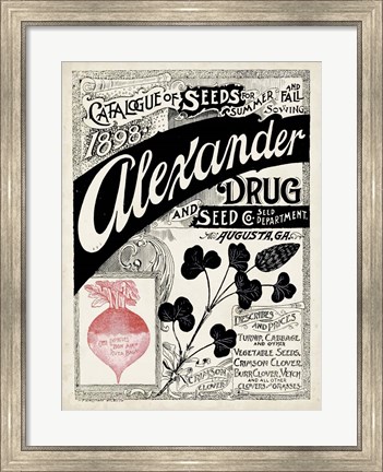 Framed Antique Seed Packets XIV Print