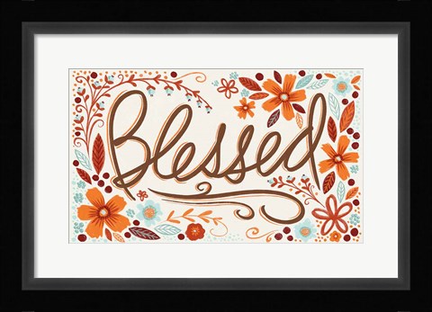 Framed Blessed I Print