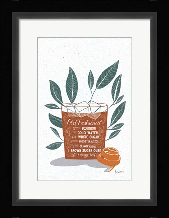 Framed Fruity Cocktails IV Rust Print