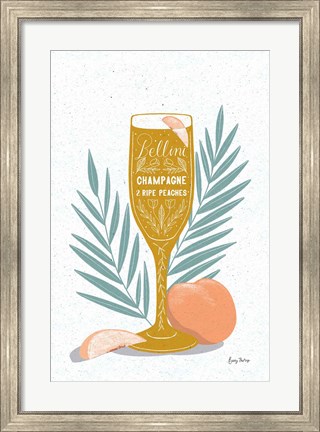 Framed Fruity Cocktails I Mustard Print