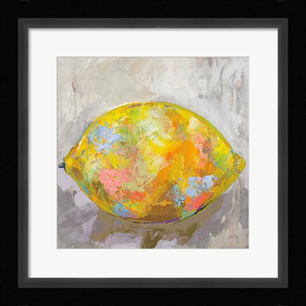 Framed Lemon Neutral Print