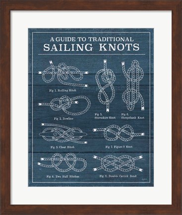 Framed Vintage Sailing Knots XIII Print