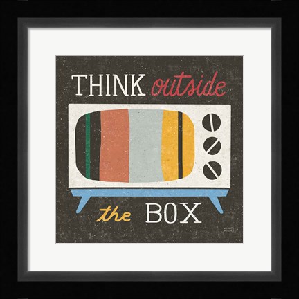 Framed Retro Desktop Television v2 Print