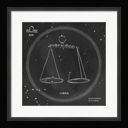 Framed Night Sky Libra v2 Print