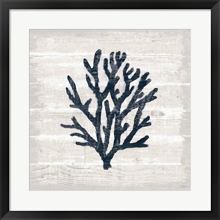 Framed Driftwood Coast VII Blue Print
