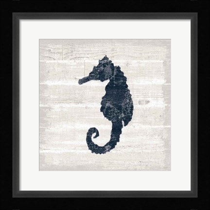 Framed Driftwood Coast VI Blue Print