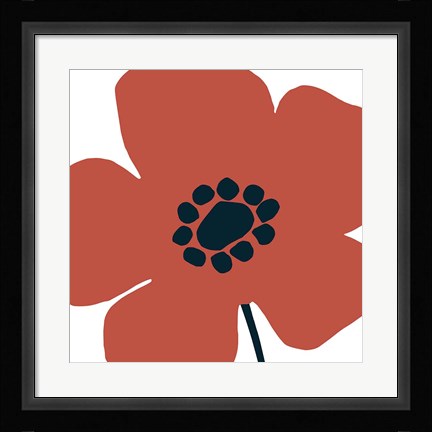 Framed Pop Art Floral IV Retro Print