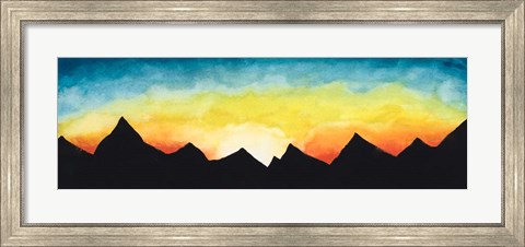 Framed Sunrise Over the Mountains Print