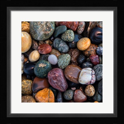Framed Ocean Rocks I Print