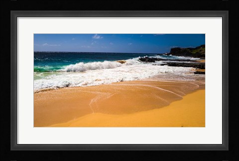 Framed Oahu Shore Waves Print