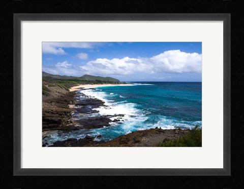 Framed Oahu Rocky Shores II Print