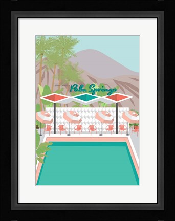 Framed Welcome to Palm Springs Print