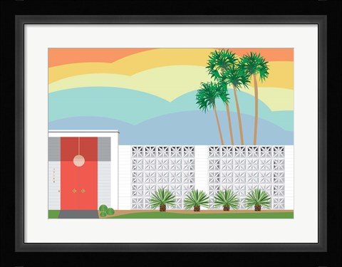 Framed Palm Springs Sunset Print