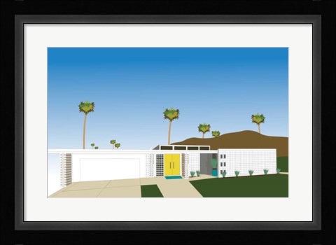 Framed Palm Spring Living II Print