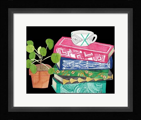 Framed Reading Books Print