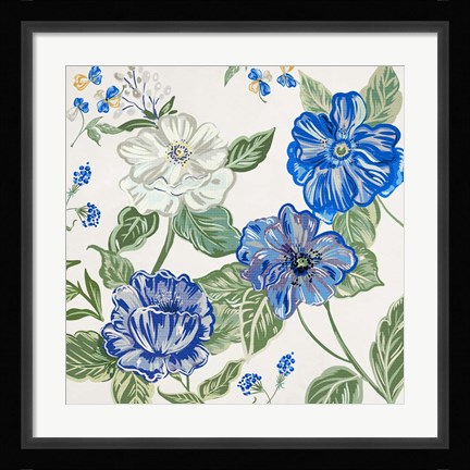 Framed Italian Floral Theme I Print