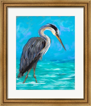 Framed Beach Bird I Print