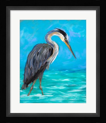 Framed Beach Bird I Print