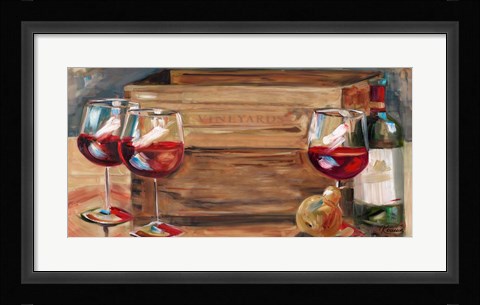 Framed Vineyard Wine Print