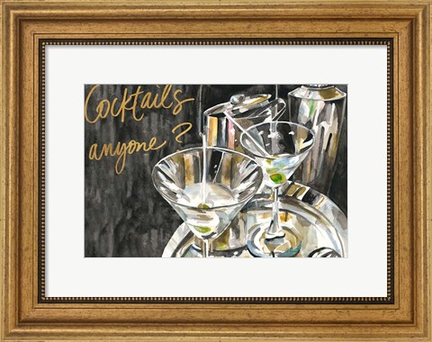 Framed Cocktails Anyone? Print