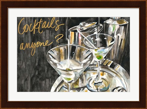 Framed Cocktails Anyone? Print