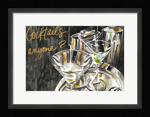 Framed Cocktails Anyone? Print
