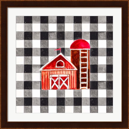 Framed Fun Farm Icon I Print