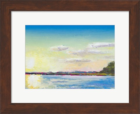 Framed Sun on the Water Print
