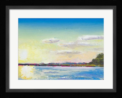 Framed Sun on the Water Print
