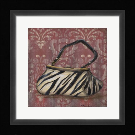 Framed Evening Out on Red II Print