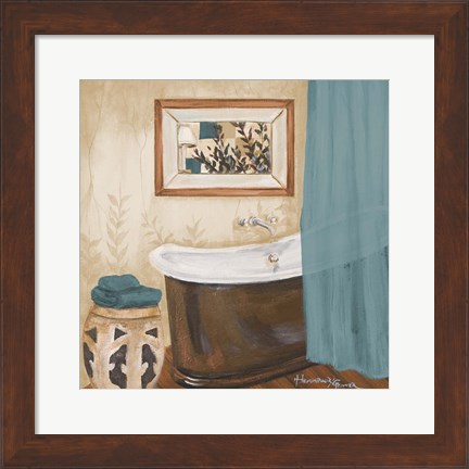 Framed Blue Zen Bath II Print