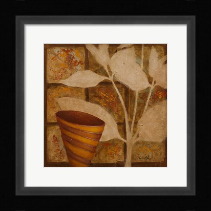Framed Little Striped Vase II Print